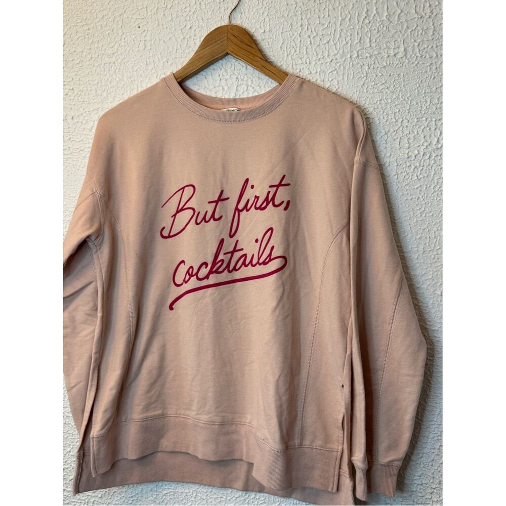 Wildfox Pink Crewneck Sweatshirt with Red Script